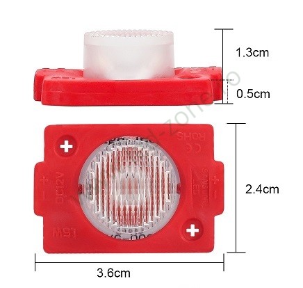 Set 20 Module LED SMD3030 cu Lupa Superflux 12V 6 set 20 module led smd 3030 superflux dimensiuni