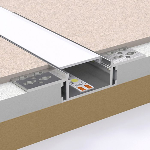 Profil Aluminiu Incastrat Sub Tencuiala 2M 12MM Glet 6 profil aluminiu incastrat dispersor mat 2m 95mm 5