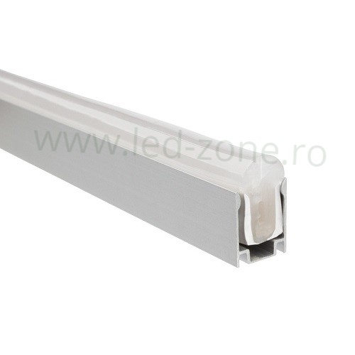 Profil Aluminiu 2M Montaj Neon Flex Slim 9mm 5 profil aluminiu montaj neonflex slim 1 metru 3