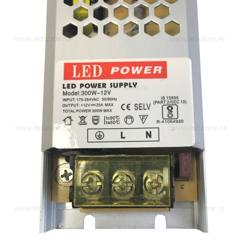 sursa alimentare banda led 12v 300w ultra slim 2