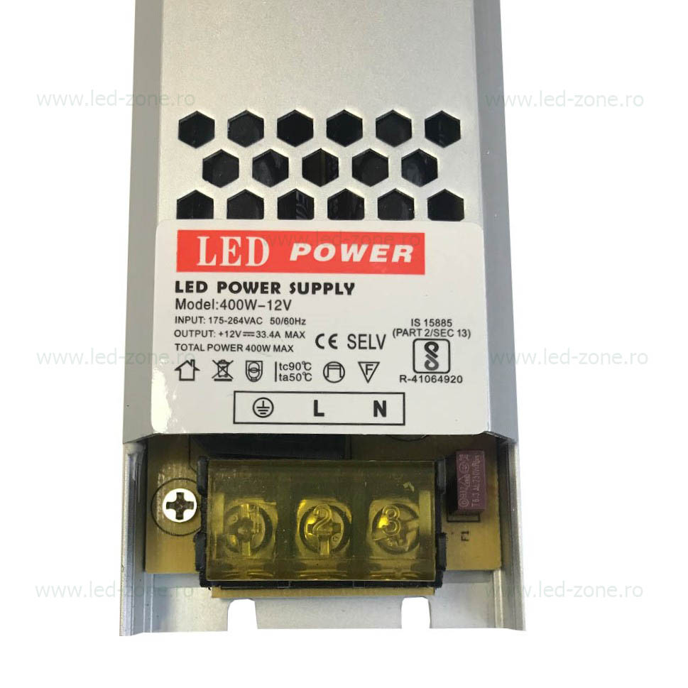 sursa alimentare banda led 12v 400w ultra slim 2