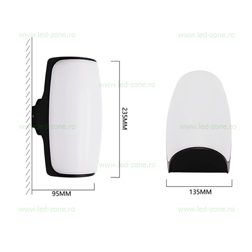 Aplica LED 10W Exterior LZ203 1 aplica led 12w exterior lz203 2