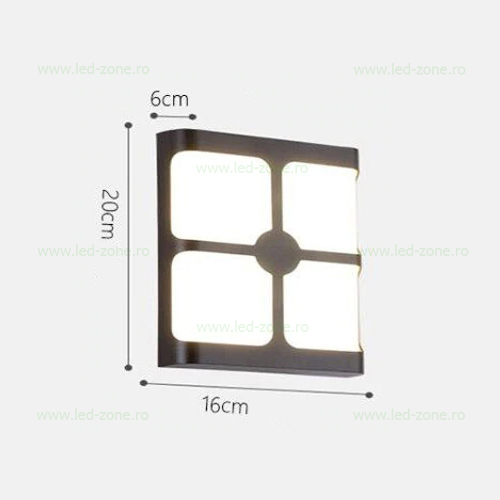 Aplica LED 24W Exterior BAT LZ9350 4 aplica led 20w exterior lz2254 3
