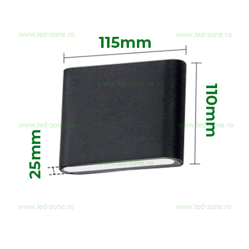 Aplica LED 2x3W Exterior Neagra DS-904 6 aplica led 2x3w exterior lz801 2