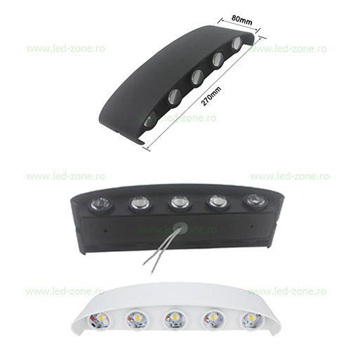 aplica led 2x5w exterior lz2056 5 2