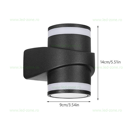 Aplica LED 2x7W Exterior LZ201748-2 5 aplica led 2x7w exterior lz201748 2 2