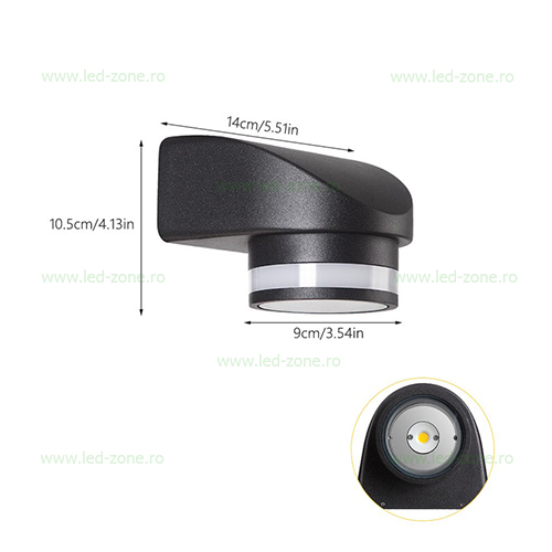 Aplica LED 5W Exterior LZKING-5/R 1 aplica led 7w exterior lz201748 1 2