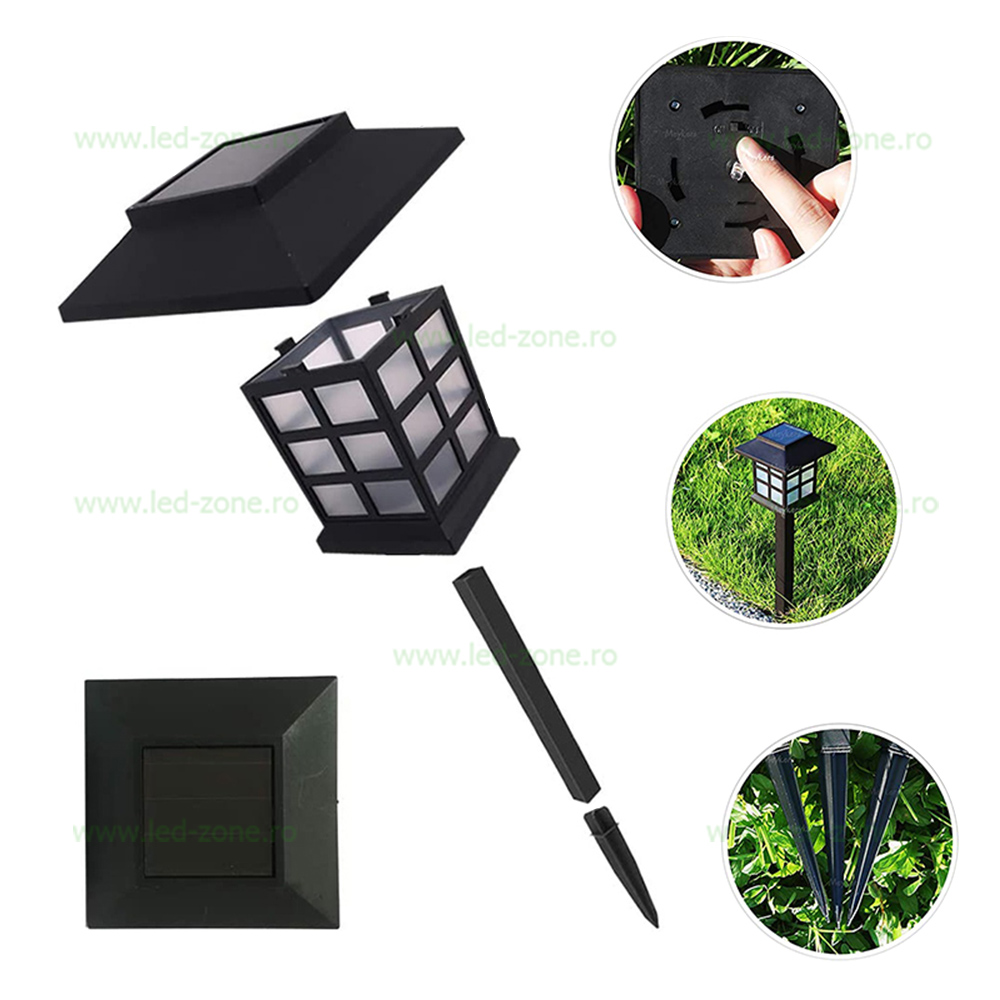 Stalp LED Gradina Solar LONDON 5 stalp led gradina solar london 2