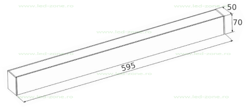 corp iluminat led 20w 60cm suspendat interconectabil lz7225 3