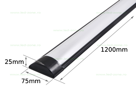 corp iluminat led 36w 120cm negru 5