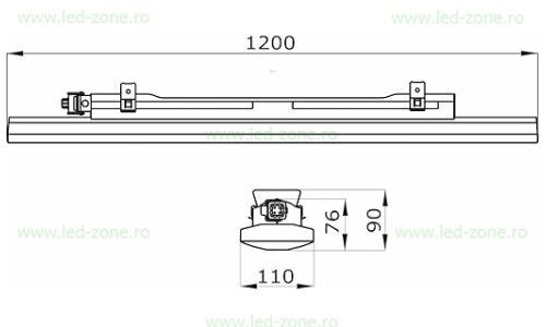 Corp Iluminat LED 40W 120cm IP66 PROFI 1 corp iluminat led 40w 120cm ip66 profi 3