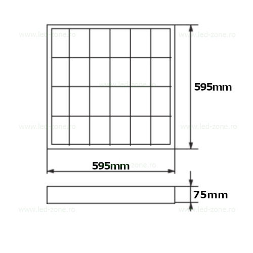 Corp Iluminat LED 4X9W 60x60cm Incastrat LENA 5 corp iluminat led 4x9w 60x60cm incastrat lena p4