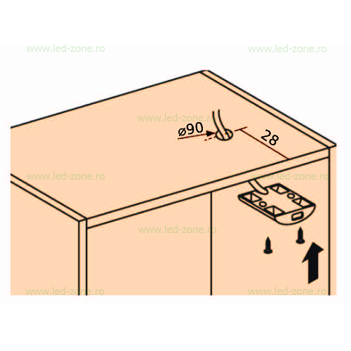 Senzor Miscare Dublu Pentru Sertar 30W 12V 4 senzor miscare dublu pentru sertar 30w 12v 3