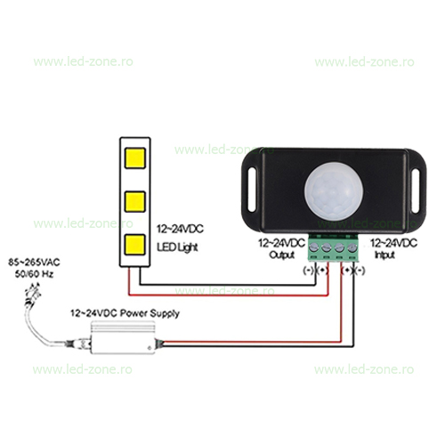 Senzor Miscare Programabil Aplicat 72W 12V 7 senzor miscare programabil aplicat 72w 12v 3