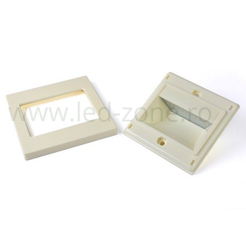 Spot LED 1W Patrat Alb Trepte 5 spot led 1.5w trepte alb montaj 2