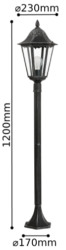 stalp gradina e27 1.2m navedo 2
