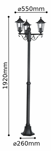 stalp gradina e27 190cm laterna 3