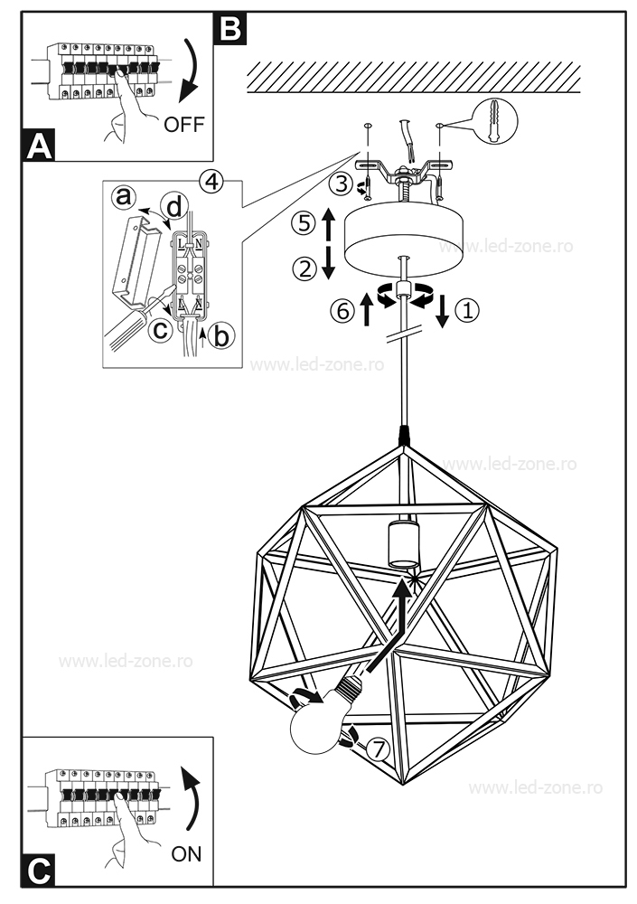Pendul Soclu E27 Vintage Embleton 4 pendul soclu e27 vintage embleton 49797 49761 49762