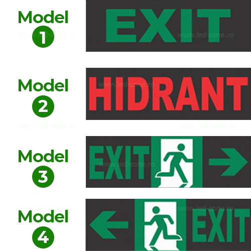Indicator LED 3W Exit Hidrant cu Autocolant 6 indicator led 3w exit hidrant cu autocolant 6
