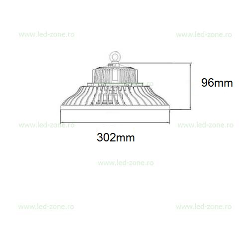 Lampa LED Iluminat Industrial 150W UFO DUBLIN 6 lampa led iluminat industrial 150w ufo dublin descriere
