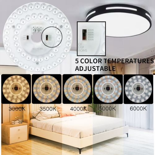 Kit LED Plafoniera cu Senzor 12W/18W/24W Rotund 5CCT Rotund 1 kit led plafoniera reglabil 12w18w24w rotund 5cct rotund 5