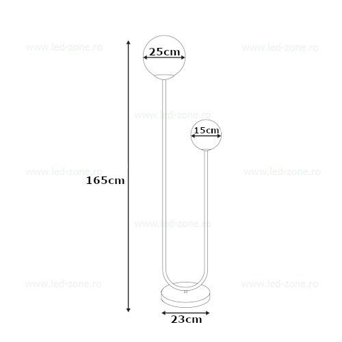 lampadar 2 globuri g9 lz2412 2l 6