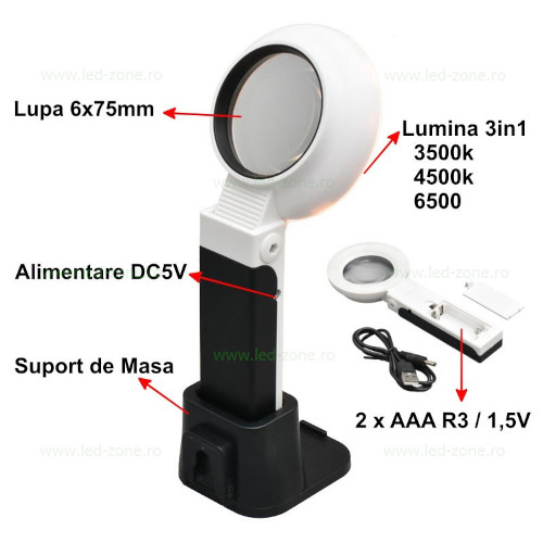 Lupa cu Lumina LED TH-7020C 7 lupa cu lumina led th 7020c 1