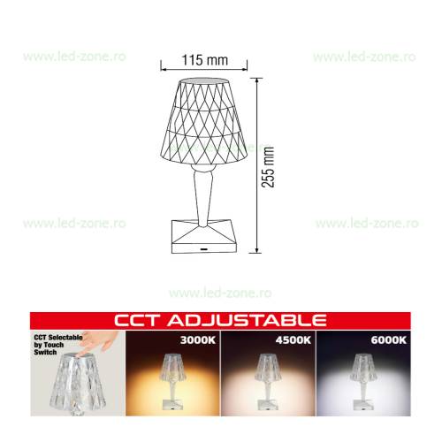 Lampa de Masa LED Dimabila 1W CCT TOUCH INTER 6 lampa de masa led dimabila 1w cct touch inter 7