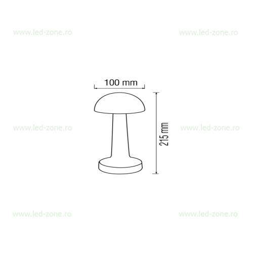 Lampa de Masa LED Dimabila 2W CCT TOUCH AVIVA 7 lampa de masa led dimabila 2w cct touch aviva descriere