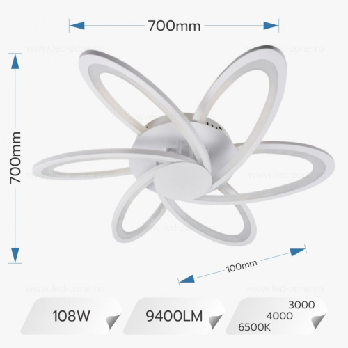 lustra led 108w 3 functii dimabila cu telecomanda lz75l009 4