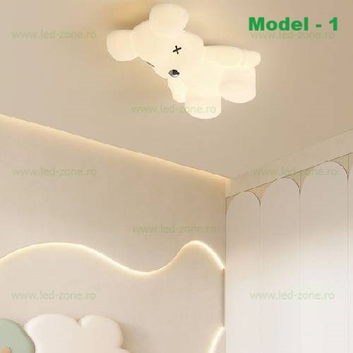 Lustra LED 160W Teddy Bear Smart 3 Functii Dimabila cu Telecomanda LZ1998 8 lustra led 160w bear smart 3 functii dimabila cu telecomanda lz1998 1