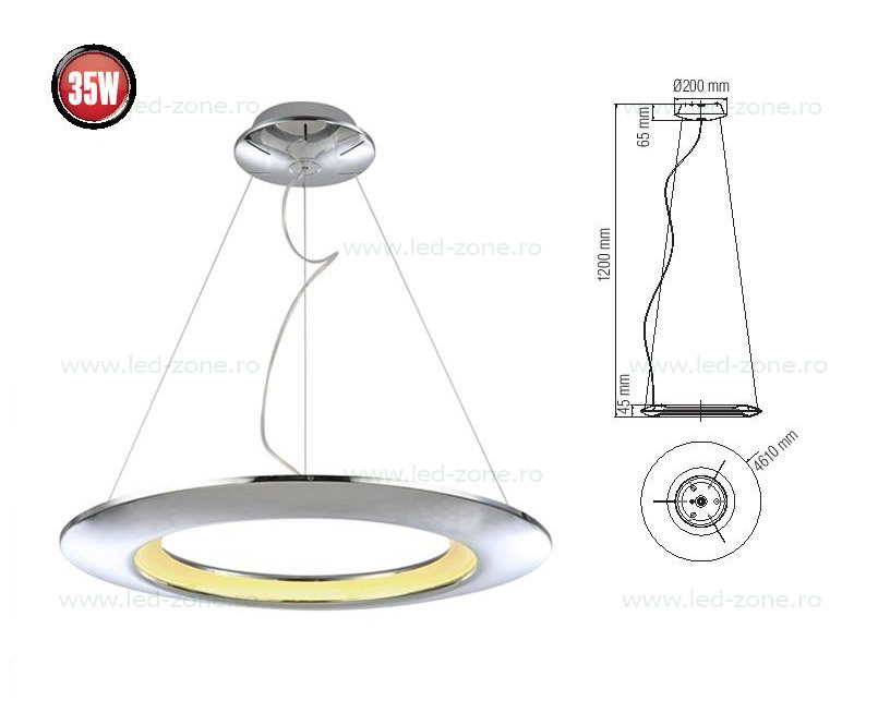 Lustra LED 35W Rotunda CONCEPT 5 lustra led rotunda lz35c descriere