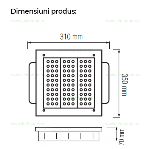 panou led incastrabil 110w smd 2