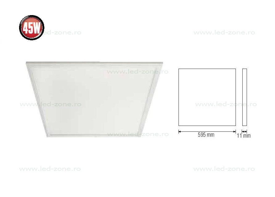Panou LED 45W 60x60cm Ultra Slim Alb 3 panou led 45w 60x60 cm slim alb 1