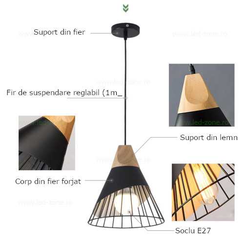 Pendul Soclu E27 Metalic LZ1903-4 7 pendul soclu e27 metalic lz1903 4 2