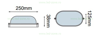 Plafoniera LED 24W Ovala Exterior Frameless FARADAY 1 plafoniera led 24w ovala exterior frameless faraday 1