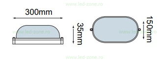 Plafoniera LED 36W Ovala Exterior Frameless FARADAY 1 plafoniera led 36w ovala exterior frameless faraday 1
