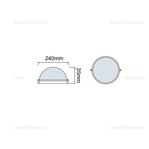 Plafoniera LED 36W Rotunda Exterior Frameless NORTON 1 plafoniera led 36w rotunda exterior frameless norton 3