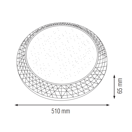 plafoniera led 48w rotunda phantom 3
