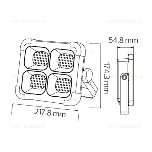 proiector led 400w solar police cct 1