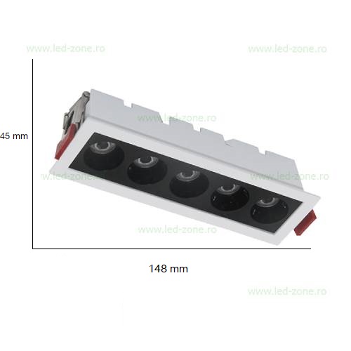 spot led 5w incastrabil liniar cob alb descriere