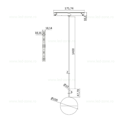 Spot LED Magnetic 7W Pendul Negru Ultra Slim 00401 4 spot led magnetic 7w pendul negru ultra slim 00401 2