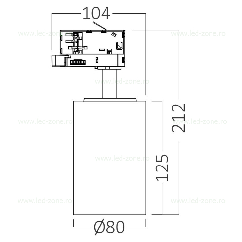 Spot LED Magazin 30W 4 Contacte CCT 9 spot led magazin 30w 4 contacte cct 7