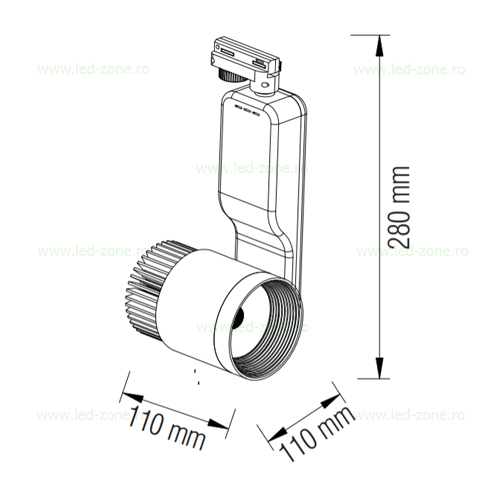 Spot LED Magazin Sina 23W Paris Argintiu 3 spot led magazin sina 23w argintiu 1