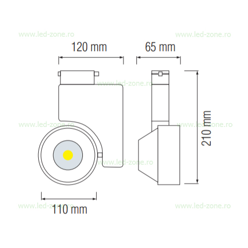 Spot LED Magazin Sina 23W Zurich Diverse Culori 1 spot led magazin sina 23w diverse culori 4