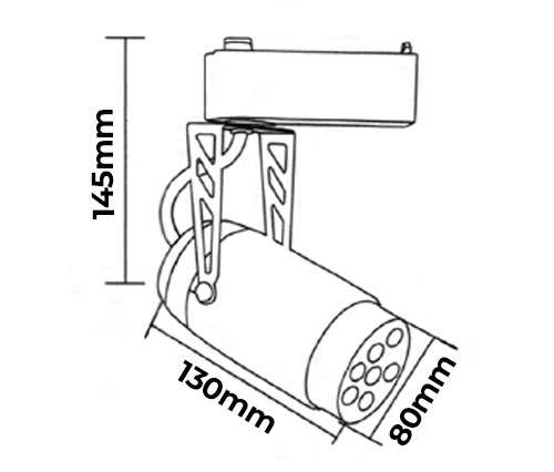 Spot LED Magazin Sina 7x1W Negru 6 spot led magazin sina 7w power led alb 2