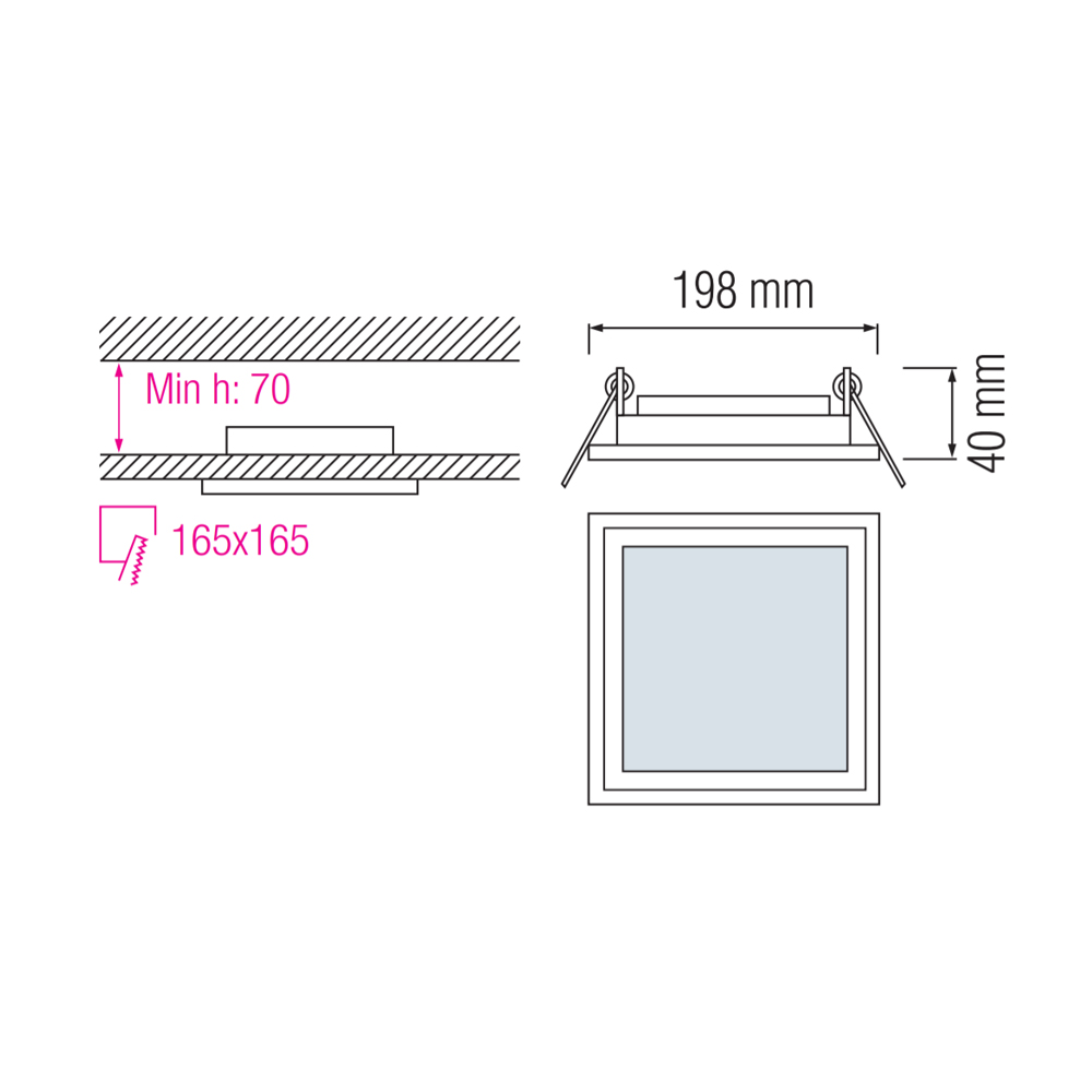 Spot LED 15W Patrat Mat Sticla 7 spot led 15w patrat mat sticla 220v 5
