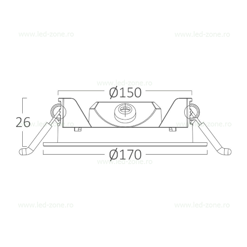 Spot LED 12W Rotund Incastrat Dimabil CCT IP40 11 spot led 12w rotund incastrat dimabil cct ip40 5