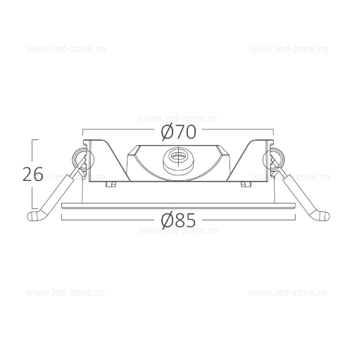 Spot LED 4W Rotund Incastrat Dimabil CCT IP40 3 spot led 4w rotund incastrat dimabil cct ip40 1