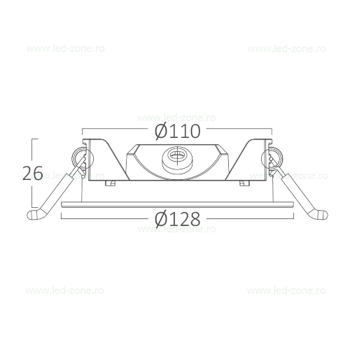 Spot LED 6W Rotund Incastrat Dimabil CCT IP40 3 spot led 6w rotund incastrat dimabil cct ip40 5